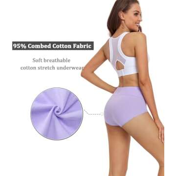 Comfortable wirarpa Women's High Waisted Cotton Panties