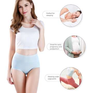 Comfortable wirarpa Women's High Waisted Cotton Panties