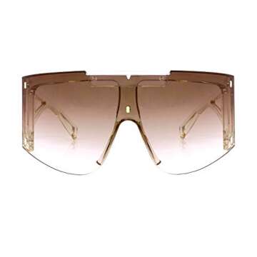 FEISEDY Sunglasses for Women, One Piece Oversized Sunglasses for Men and Women, Wrap Shield Sunglass...