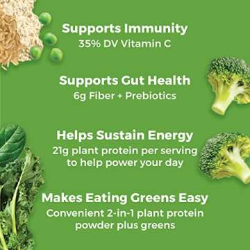 Orgain Vegan Protein Powder + Greens - 21g Plant Protein