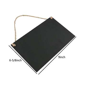 hwojjha Wooden Double Sided Hanging Chalkboard Signs,Memo Message Sign, Vintage Erasable Message Boa...