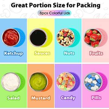 Hydream 8Pack Salad Dressing Containers for Lunch