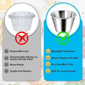 Hydream 8Pack Salad Dressing Containers for Lunch