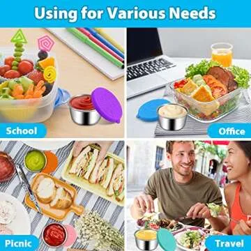 Hydream 8Pack Salad Dressing Containers for Lunch