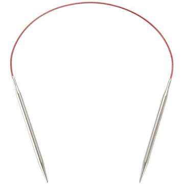 ChiaoGoo 16-Inch Red Lace Stainless Steel Circular Knitting Needles, 10.75/7mm