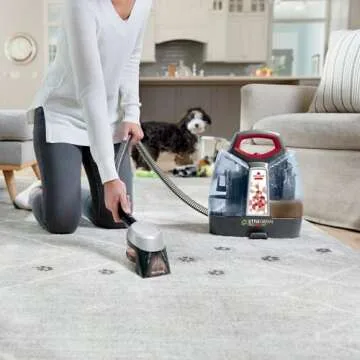 BISSELL Little Green Proheat Portable Deep Cleaner/Spot Cleaner and Car/Auto Detailer with self-Cleaning HydroRinse Tool for Carpet and Upholstery, Red