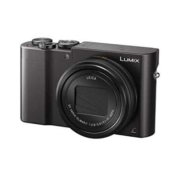Panasonic LUMIX ZS100 4K Digital Camera, 20.1 Megapixel 1-Inch Sensor 30p Video Camera, 10X LEICA DC VARIO-ELMARIT Lens, F2.8-5.9 Aperture, HYBRID O.I.S. Stabilization, 3-Inch LCD, DMC-ZS100K (Black)