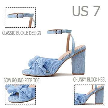 VIMISAOI High Block Heel Sandals for Weddings & Events
