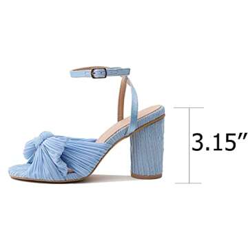VIMISAOI High Block Heel Sandals for Weddings & Events