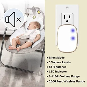 LUAMB Wireless Doorbell 1000ft Range with 52 Ringtones