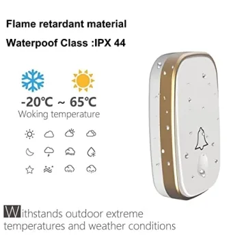 LUAMB Wireless Doorbell 1000ft Range with 52 Ringtones