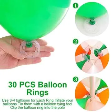 AXHJ Balloon Column Kit 2 Set, 65 inch Height Balloon Stand with Base,Pole, Balloon Rings,Dot Glue,Tying Tool,Flower Clip,Balloon Pump,Balloon Stand Kit for Birthday Wedding Party Decorations