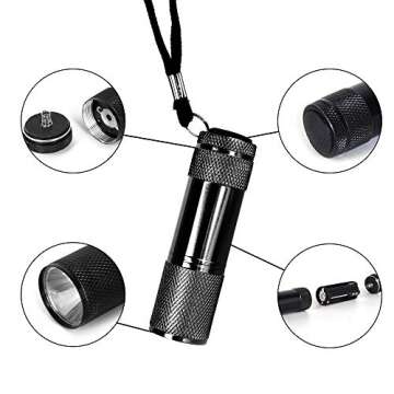 Whaply 30-Pack Mini LED Flashlights, Portable Aluminum 6 Color Handheld Flashlights with Lanyard Small Flashlight for Kids, 90-Pack AAA Battery Included for Night Reading, Emergency, Camping, Party