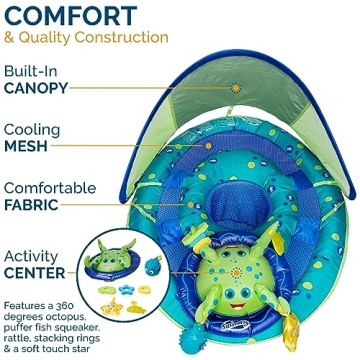 Ultimate Baby Pool Float with Canopy & UPF Protection