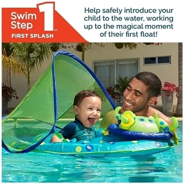 Ultimate Baby Pool Float with Canopy & UPF Protection
