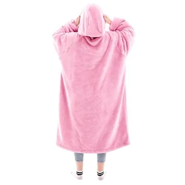 Waitu Wearable Blanket Hoodie in Bright Pink for All Ages