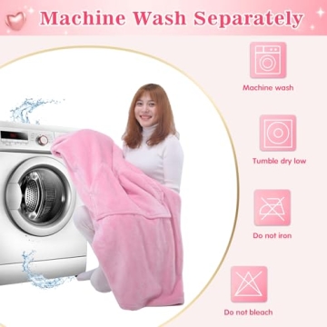 Waitu Wearable Blanket Hoodie in Bright Pink for All Ages