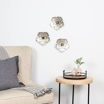 Decorative Round Serving Tray with Handles for Home