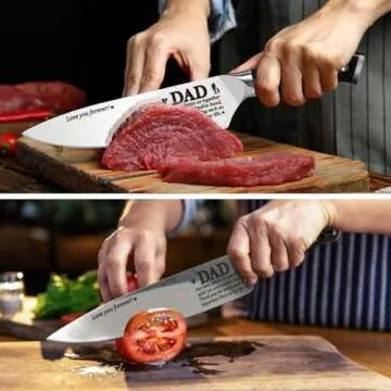 Engraved Kitchen Knife - Perfect Gift for Dad!