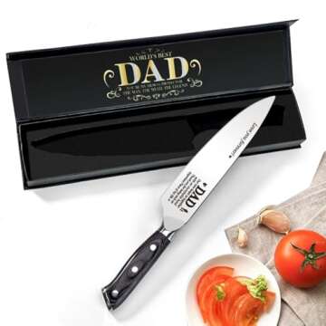 Engraved Kitchen Knife - Perfect Gift for Dad!