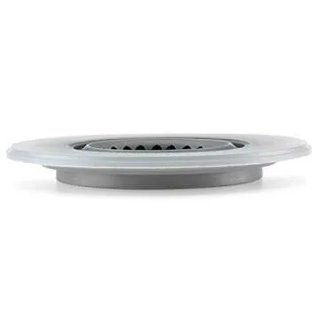 Polder Pop-Up Sink Strainer and Stopper, Silicone Sink Stopper, Kitchen Sink Stopper and Strainer, Kitchen Sink Accessories, Dishwasher-Safe, 4.5" Diameter, Gray