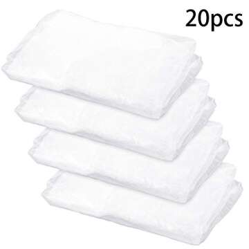 20 Pieces Bin Bags Disposable Safety Protective Film TSA Security Bin Cover for Travelling Airport Safety, Transparent