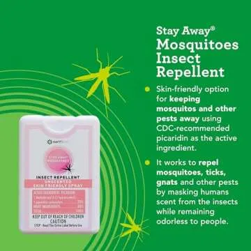 EarthKind Stay Away Mosquitoes Insect Repellent - Plant-Based, Unscented Mosquito Body Spray with Pi...