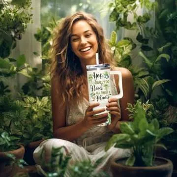 Gardening Gifts For Women - Gifts For Gardeners Woman - Mothers Day Gifts Garden - Birthday Plants Gifts For Women - Christmas Gifts For Gardeners, Plant Lady Gifts - 40Oz Tumbler With Handle