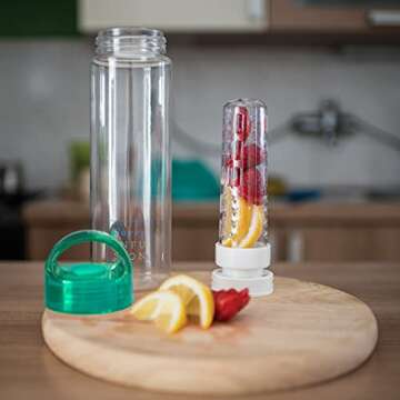 Savvy Outdoors BPA-Free Infusion Fruit Water Bottle 24oz 32oz
