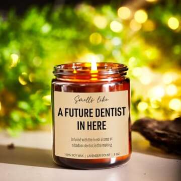 Younift Future Dentist Candle - Dentist Gifts for Women, Men, Dental Hygienist Graduation Gifts, Dental Hygiene Gifts - Dental School Graduation Gifts for Dentist, Dental Student