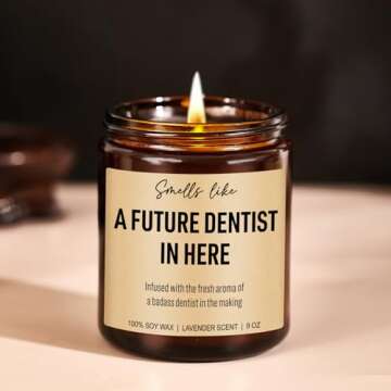 Younift Future Dentist Candle - Dentist Gifts for Women, Men, Dental Hygienist Graduation Gifts, Dental Hygiene Gifts - Dental School Graduation Gifts for Dentist, Dental Student