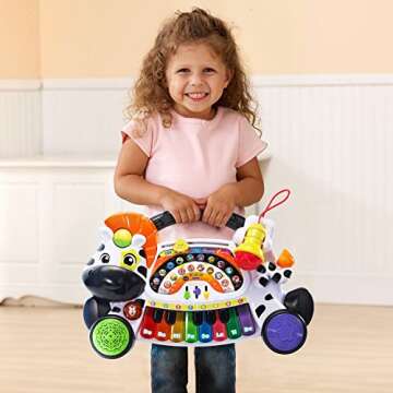 VTech Zoo Jamz Piano, for kids (18 months-4 years), White (Frustration Free Packaging