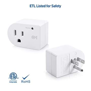 [ETL Listed] Cable Matters 3-Pack Non-Blocking 490 Joules Single Outlet Surge Protector Outlet, 1875W (Wall Surge Protector / Mini Surge Protector) in White