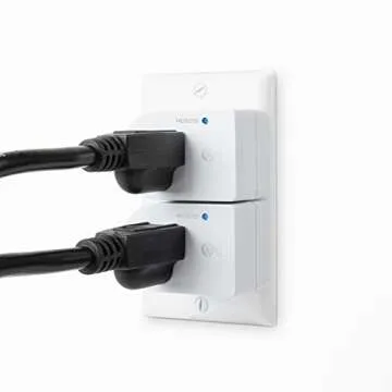 [ETL Listed] Cable Matters 3-Pack Non-Blocking 490 Joules Single Outlet Surge Protector Outlet, 1875W (Wall Surge Protector / Mini Surge Protector) in White