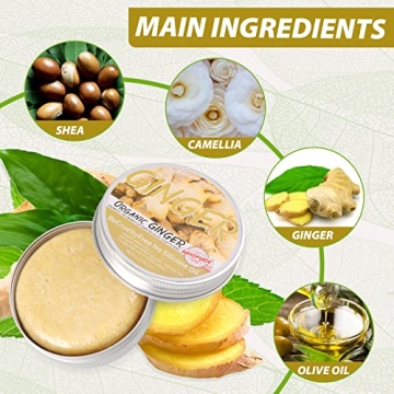 Ginger Hair Regrowth Shampoo Bars - Pack of 5 for Natural Hair Growth