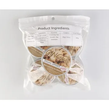 Ginger Hair Regrowth Shampoo Bars - Pack of 5 for Natural Hair Growth