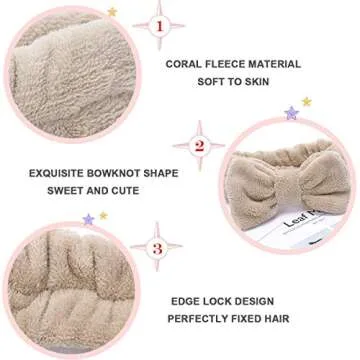 LADES Spa Headband - Terry Cloth for Beauty Routines