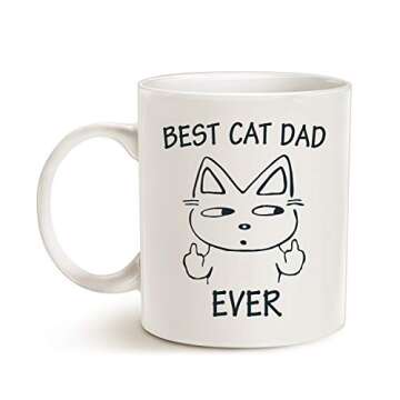 MAUAG Funny Cat Dad Coffee Mug - Best Dad Gift, 11 Oz