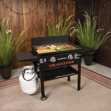 Blackstone 5003 28” Griddle Hard Cover, Powder Coated Steel, Black