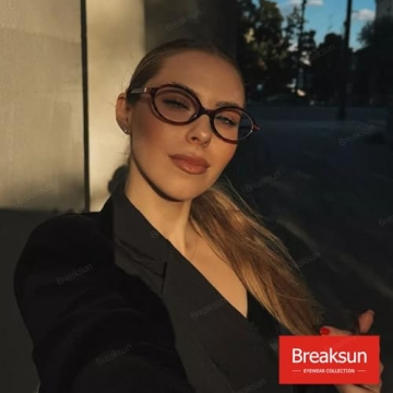 Stylish Breaksun Nerd Round Glasses with Blue Light Protection