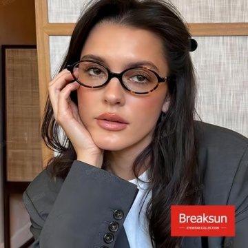 Stylish Breaksun Nerd Round Glasses with Blue Light Protection