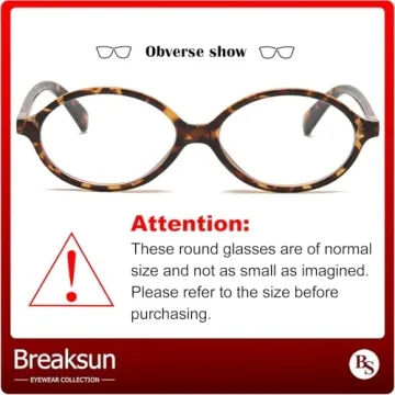 Stylish Breaksun Nerd Round Glasses with Blue Light Protection