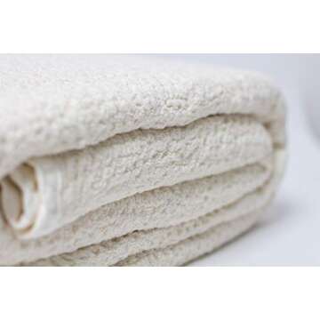 Flax Linen Blanket Pure Flax Linen - Full/Twin Size, White