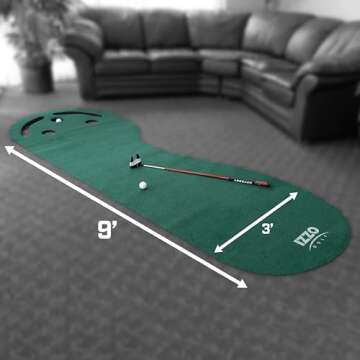 IZZO 3' x 9' Golf Indoor Putting Mat for Practice