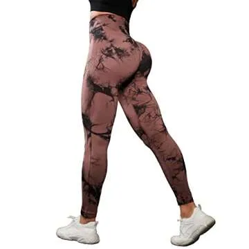OVESPORT 3 Pack Tie Dye High Waisted Leggings for Women