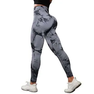 OVESPORT 3 Pack Tie Dye High Waisted Leggings for Women