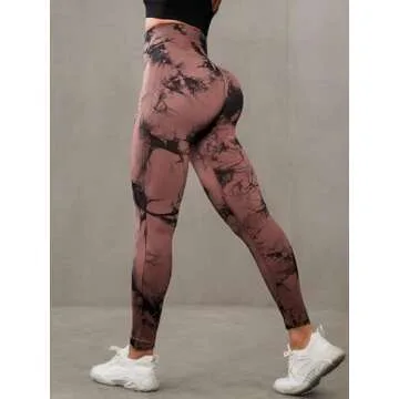OVESPORT 3 Pack Tie Dye High Waisted Leggings for Women