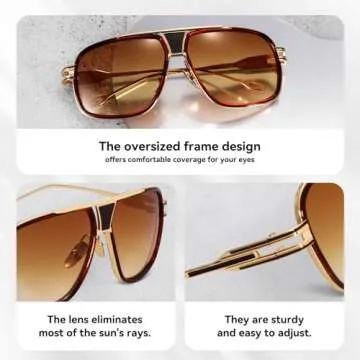 Dollger Retro Aviator Sunglasses - Stylish UV Protection