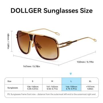 Dollger Retro Aviator Sunglasses - Stylish UV Protection