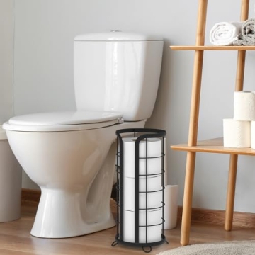 Stylish BROOKSTONE Black Toilet Paper Holder for Bathrooms
